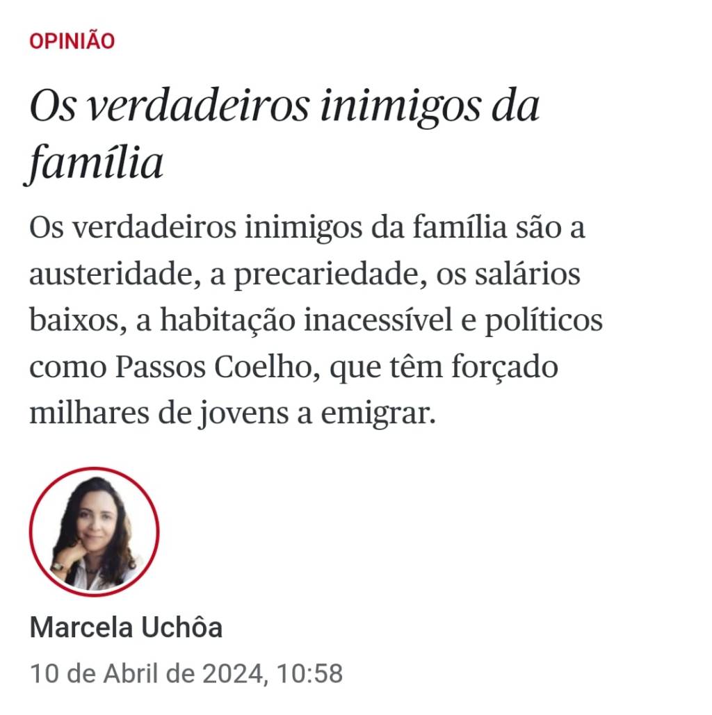 [Público] Os verdadeiros inimigos da&nbsp;família