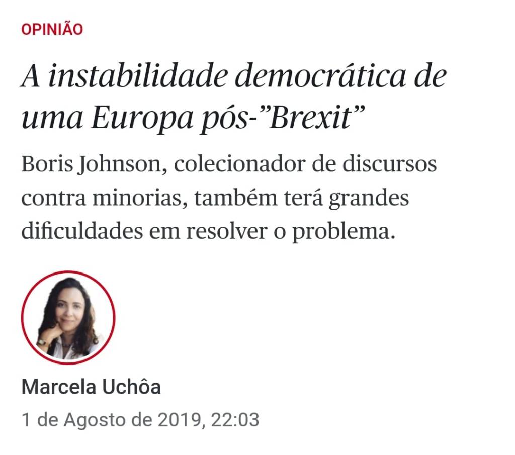 [Público] A instabilidade democrática de uma Europa&nbsp;pós-”Brexit”
