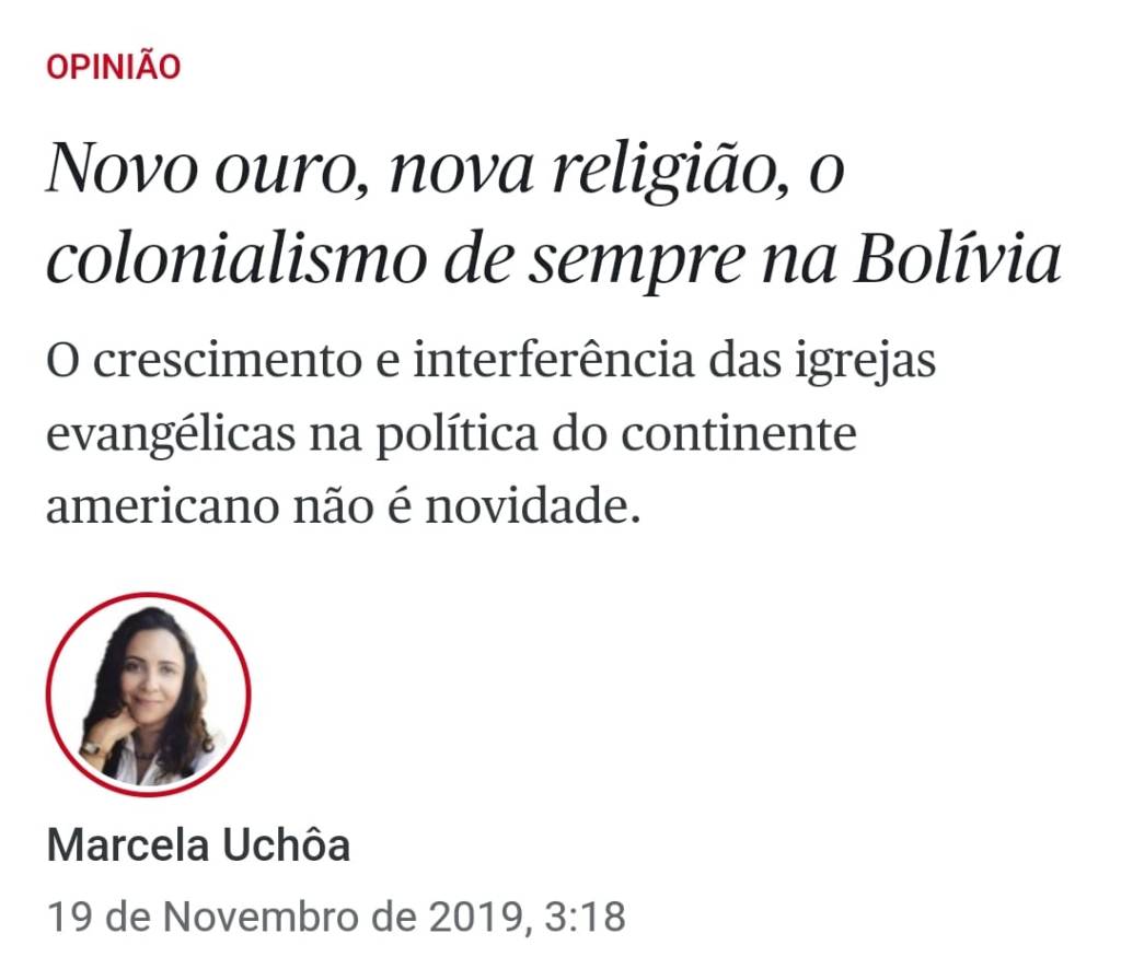 [Público] Novo ouro, nova religião, o colonialismo de sempre na&nbsp;Bolívia