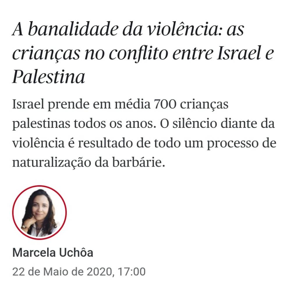 [Público] A banalidade da violência: as crianças no conflito entre Israel e&nbsp;Palestina