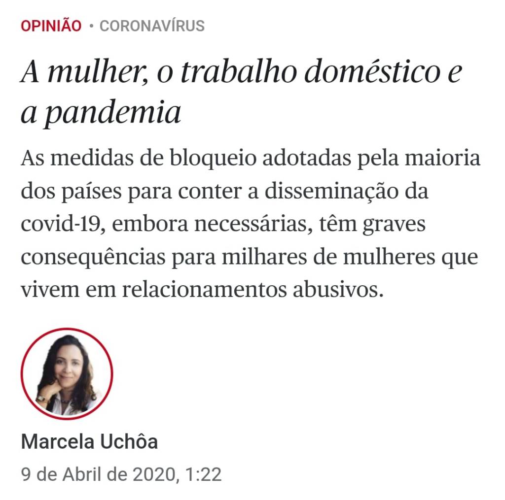 [Público] A mulher, o trabalho doméstico e a&nbsp;pandemia