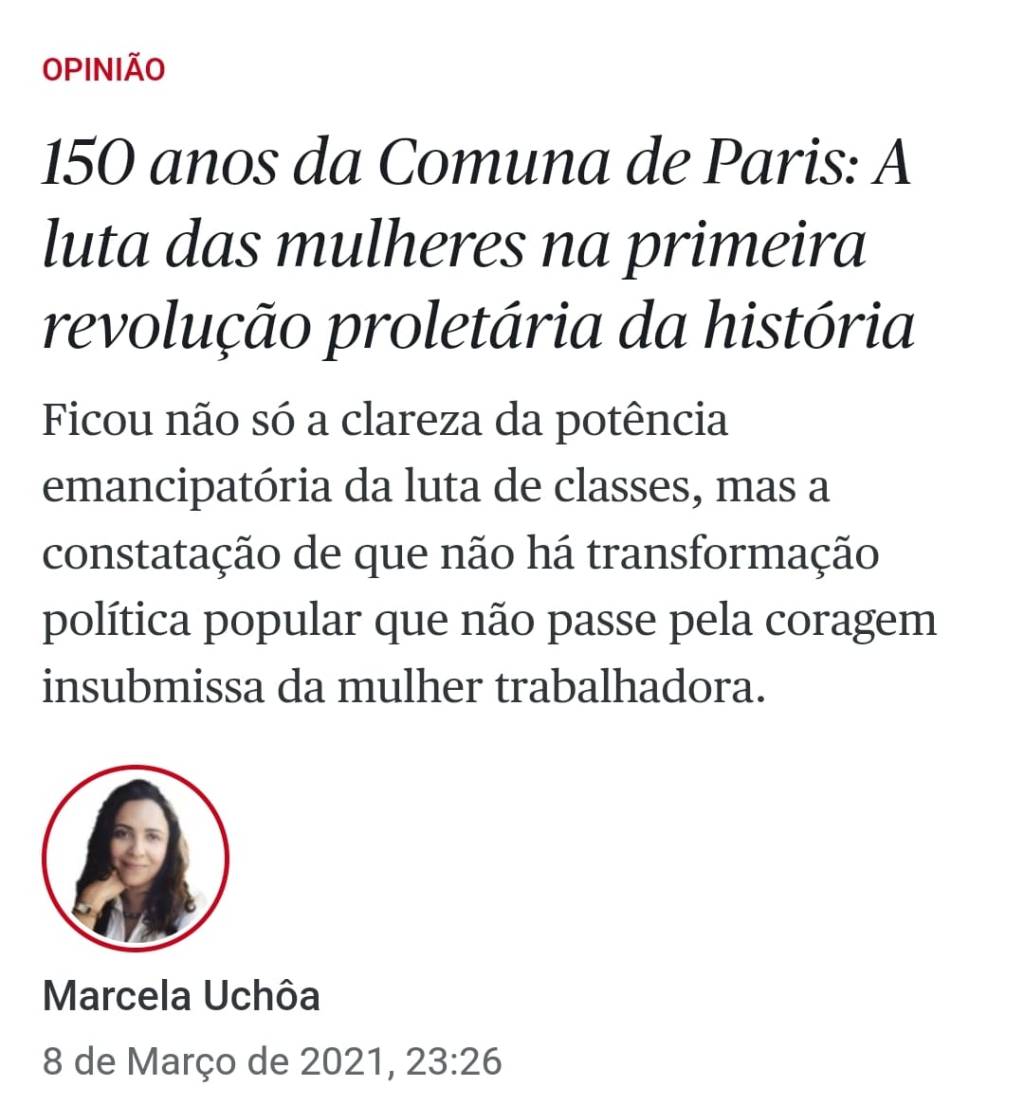 [Público] 150 anos da Comuna de Paris: A luta das mulheres na primeira revolução proletária da&nbsp;história