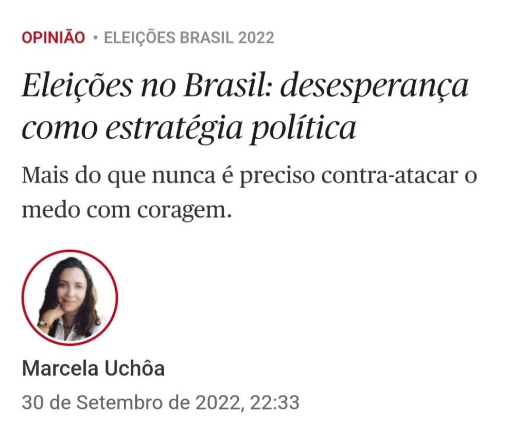 [Público] Eleições no Brasil: desesperança como estratégia&nbsp;política