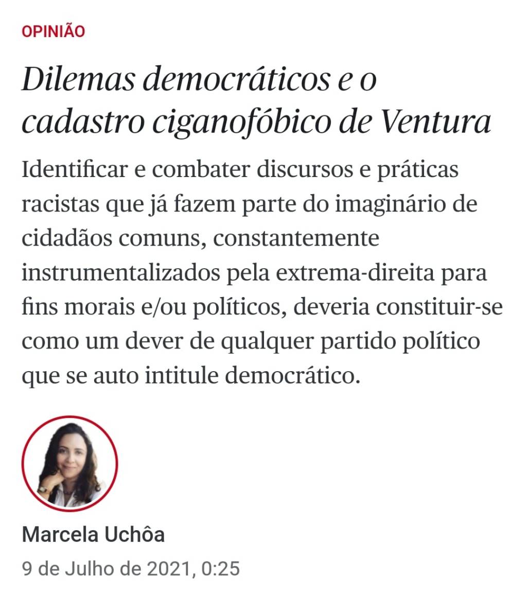 [Público] Dilemas democráticos e o cadastro ciganofóbico de&nbsp;Ventura